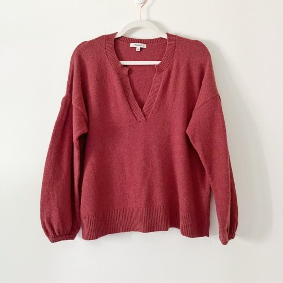 Madewell Wiltshire V-Neck Pullover Wool Blend Sweater in Size M - Picture 4 of 9